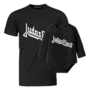 Pack Polera Papá E Hijo Rock Metal Judas Priest Grafimax