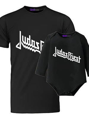 Pack Polera Papá E Hijo Rock Metal Judas Priest Grafimax