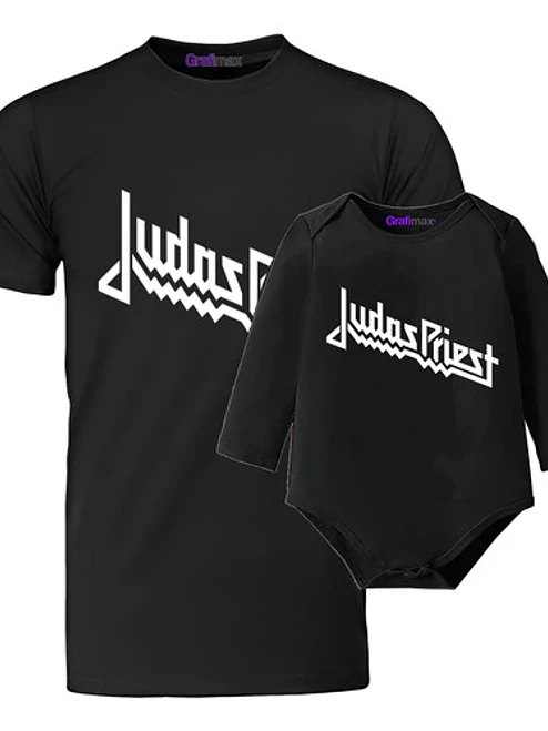 Pack Polera Papá E Hijo Rock Metal Judas Priest - Grafimax 1