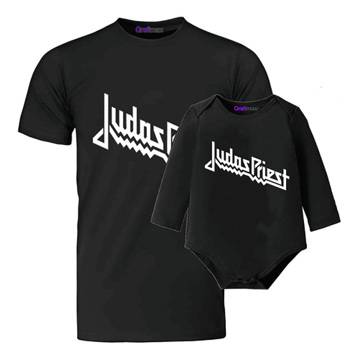 Pack Polera Papá E Hijo Rock Metal Judas Priest Grafimax 19