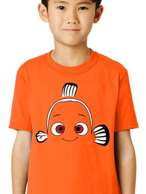 Polera Algodón Buscando A Nemo Naranja Niño Grafimax