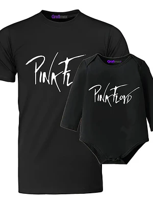 Pack Polera Papá E Hijo Rock Metal Pink Floyd Grafimax