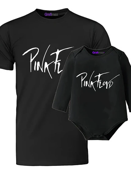 Pack Polera Papá E Hijo Rock Metal Pink Floyd -Grafimax 1