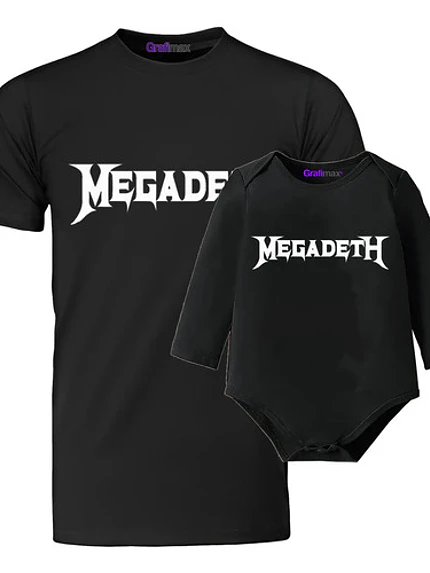 Pack Polera Papá E Hijo Rock Metal Megadeth Música -Grafimax 1