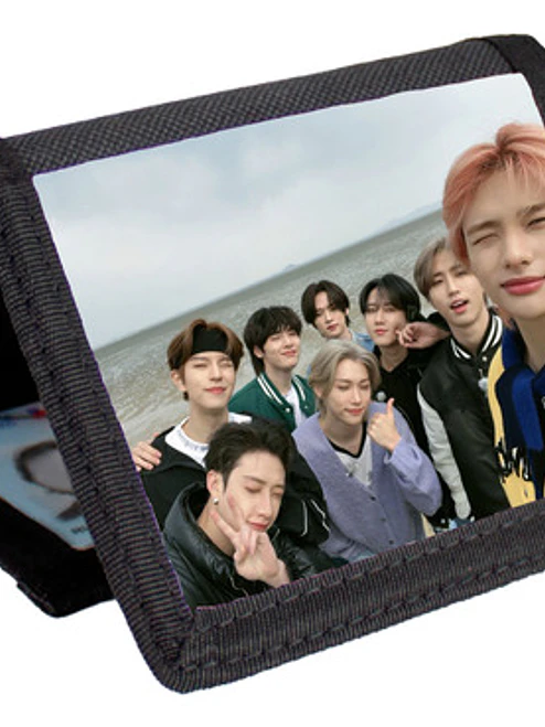 Billetera Tarjetero Stray Kids K - Pop Diseños Velcro Unisex 1