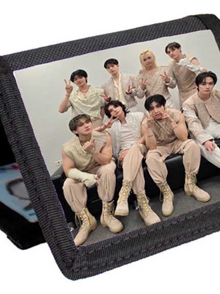 Billetera Tarjetero Stray Kids K - Pop Diseños Velcro Unisex 9