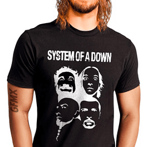 Polera System Of A Down Negative Rock Música Grafimax
