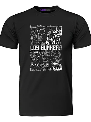 Polera Los Bunkers Banda Música Doble Estampados Grafimax