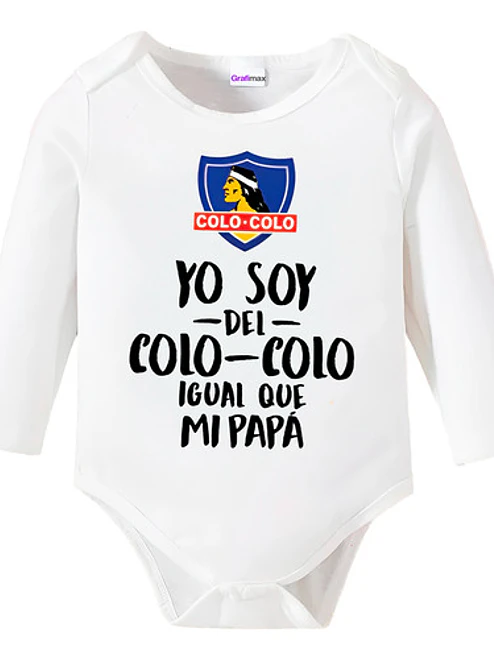 Body bebé Pilucho Papá Soy Del Colo Colo Ml Grafimax 1