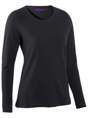 Camiseta Manga Larga De Mujer Polera 100% Algodón Grafimax 