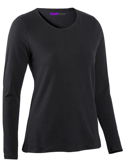 Camiseta Manga Larga De Mujer Polera 100% Algodón Grafimax  1