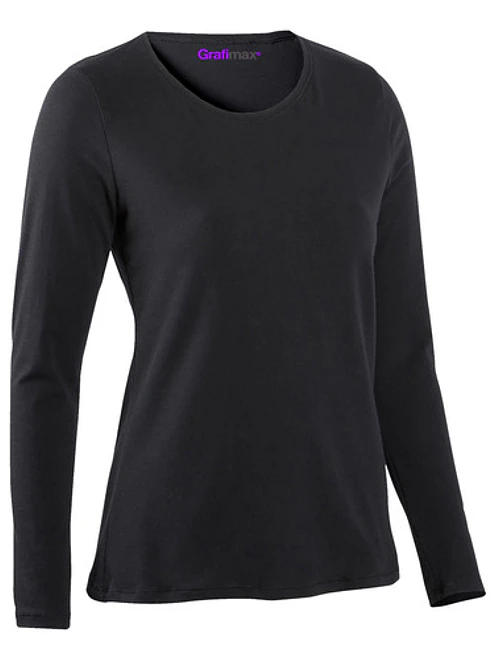 Camiseta Manga Larga De Mujer Polera 100% Algodón Grafimax  1