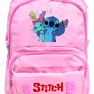 Mochila Stitch Muñeca Escolar Compartimientos 30L Grafimax
