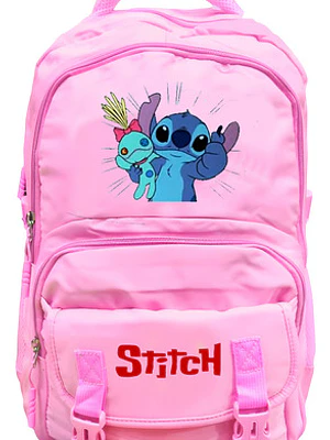Mochila Stitch Muñeca Escolar Compartimientos 30L Grafimax
