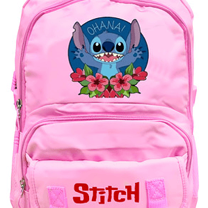 Mochila Stitch Ohana Escolar Compartimientos 30L Grafimax