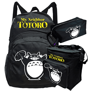 Mochila Mi Vecino Totoro Lonchera Estuche Escolar Grafimax
