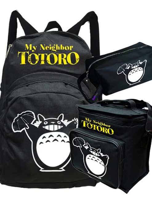 Mochila Mi Vecino Totoro Lonchera Estuche Escolar Grafimax 1