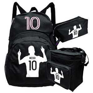 Pack Lionel Messi 10 Mochila Lonchera Estuche Grafimax