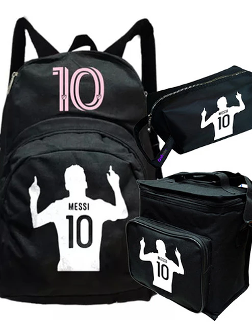 Pack Lionel Messi 10 Mochila Lonchera Estuche Grafimax 1