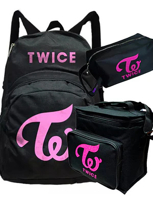 Pack Twice K - Pop Música Mochila Lonchera Estuche Grafimax