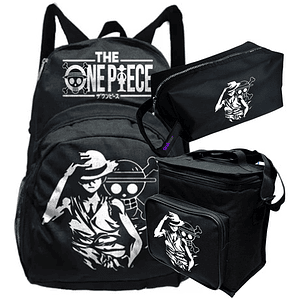 Pack Monkey D Luffy Mochila Lonchera Estuche Grafimax
