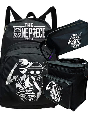 Pack Monkey D Luffy Mochila Lonchera Estuche Grafimax