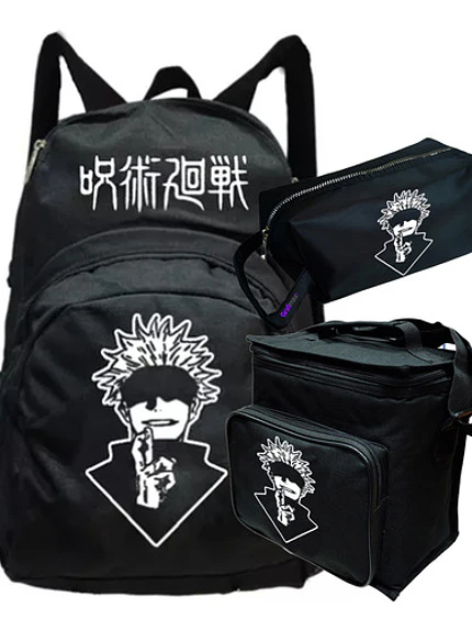 Pack Jujutsu Satoru Gojo Mochila Lonchera Estuche Grafimax 1