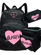 Pack Blackpink Heart Mochila Lonchera Estuche Grafimax - Miniatura 1