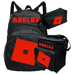Pack Roblox Logo Rojo Mochila Lonchera Estuche Grafimax