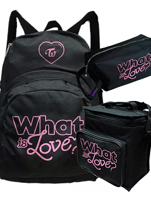 Pack Twice What Is Love Mochila Lonchera Estuche Grafimax