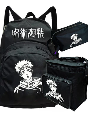 Pack Itadori Jujutsu Anime Mochila Lonchera Estuche Grafimax