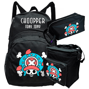 Mochila Chopper One Piece Pack Estuche Lonchera Grafimax