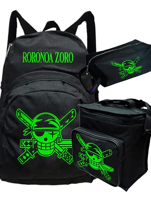 Mochila Zoro Ronoroa Pack Estuche Lonchera Grafimax