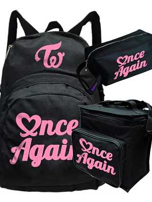 Mochila Twice Once Again Kpop Pack Estuche Lonchera Grafimax