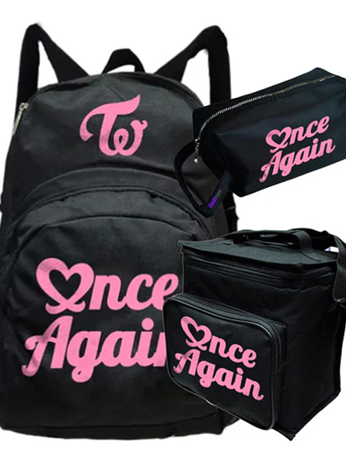 Mochila Twice Once Again Kpop Pack Estuche Lonchera Grafimax 1
