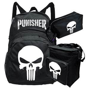 Mochila The Punisher Pack Estuche Lonchera Grafimax