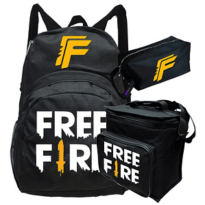 Mochila Free Fire Videojuegos Pack Estuche Lonchera Grafimax