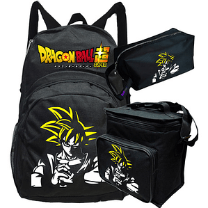 Mochila Goku Super Anime Pack Estuche Lonchera Grafimax