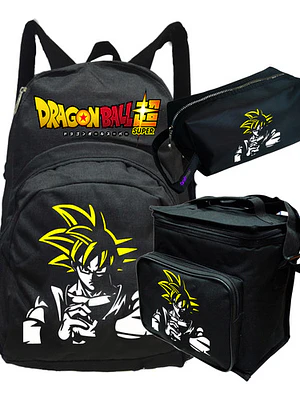 Mochila Goku Super Anime Pack Estuche Lonchera Grafimax