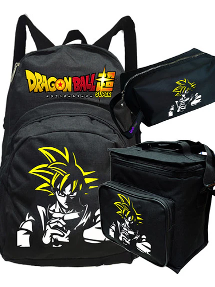 Mochila Goku Super Anime Pack Estuche Lonchera Grafimax 1