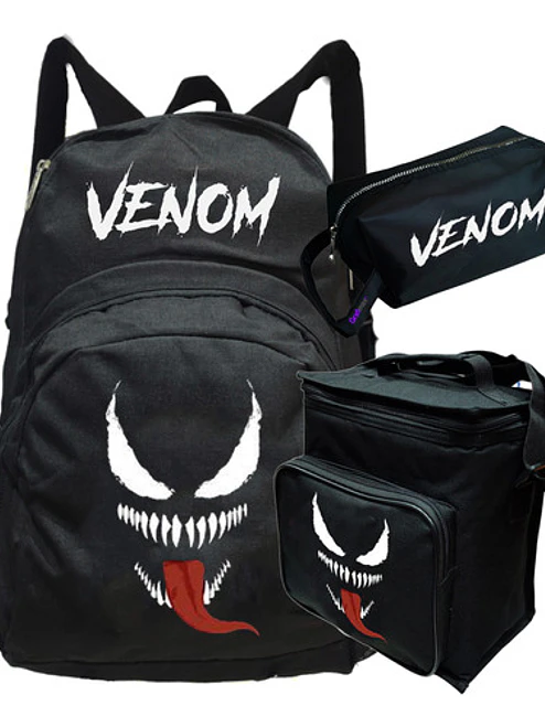 Mochila Venom Película Pack Lonchera Estuche Grafimax 1
