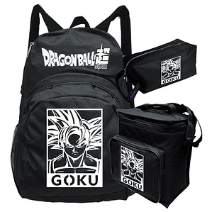 Mochila Dragon Ball Goku Pack Lonchera Estuche Grafimax