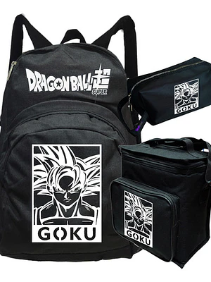Mochila Dragon Ball Goku Pack Lonchera Estuche Grafimax