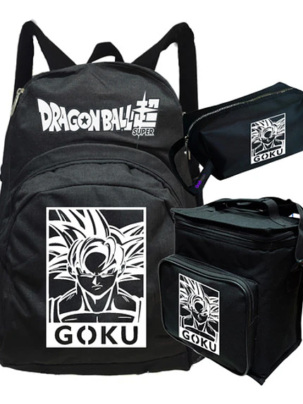 Mochila Dragon Ball Goku Pack Lonchera Estuche Grafimax 1