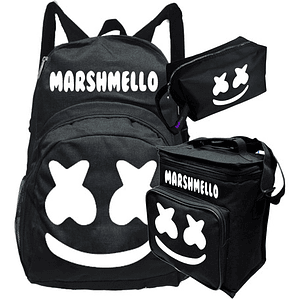 Mochila Marshmello Music Pack Lonchera Estuche Grafimax