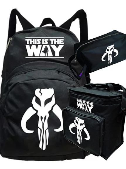 Pack The Way Mandalorian Mochila Lonchera Estuche Grafimax 1