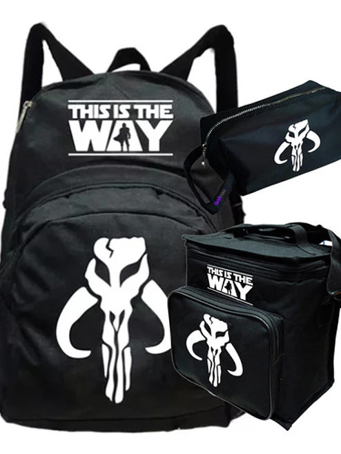 Pack The Way Mandalorian Mochila Lonchera Estuche Grafimax 1
