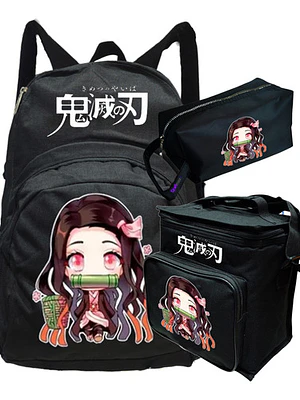 Mochila Nezuko Chibi Anime Pack Lonchera Estuche Grafimax