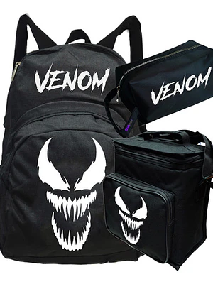 Pack Venom Movie Mochila Lonchera Estuche Grafimax