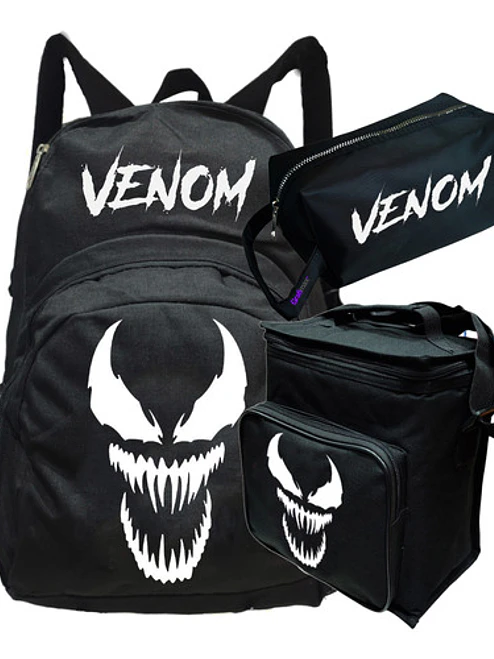Pack Venom Movie Mochila Lonchera Estuche Grafimax 1